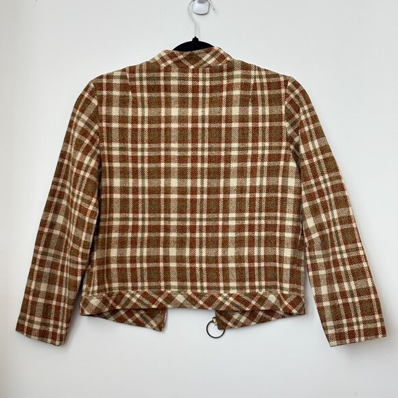 Vintage 60s Plaid Mod Jacket - Picture 3 of 5